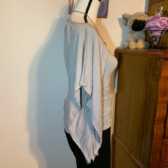 ❌SOLD🎃Patty Gray Batwing Ruched Top - Picture 5 of 9